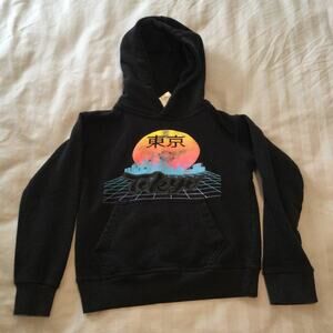 Return to Sender Black Pullover Hoodie Boys Small Tokyo